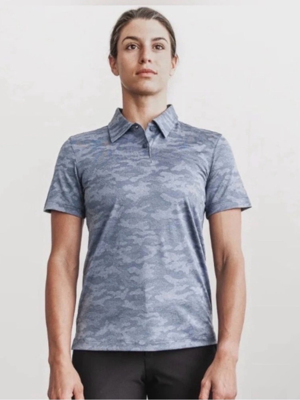 NOBULL Women’s GREEN Camo Performance Polo, Small, NWT